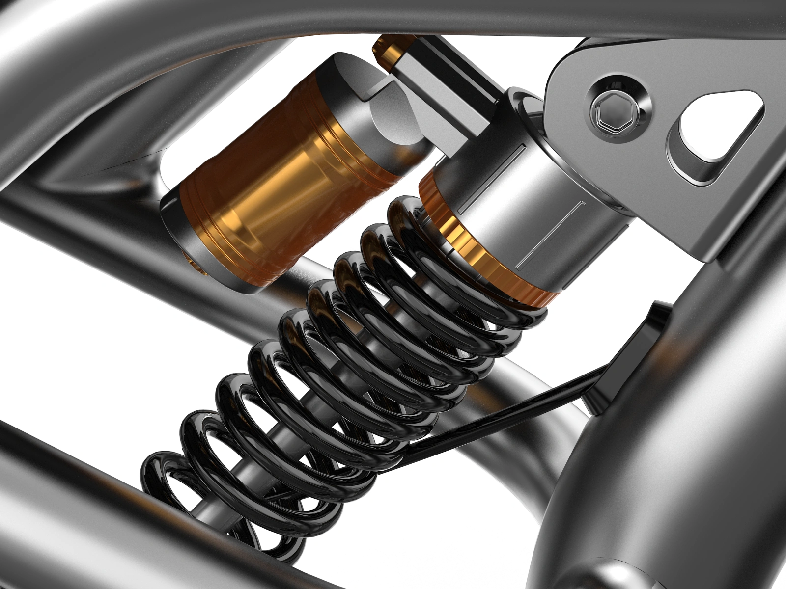 Front and rear full suspension system on Hikeep K6 Mini ebike for smooth off-road riding
