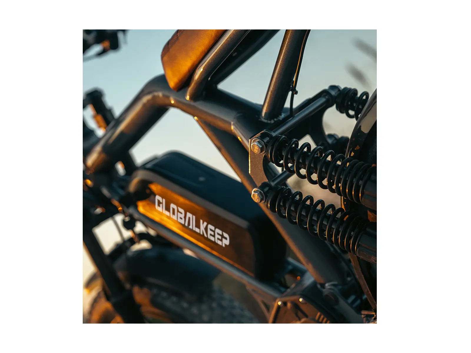 Advanced full suspension system on Hikeep MG Pro for maximum shock absorption on off-road trails